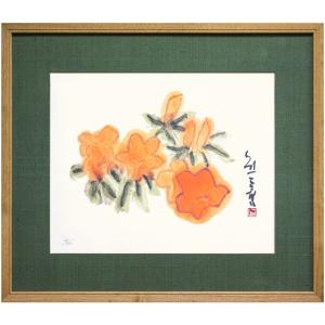 日展審査員 加藤晨明 手摺木版画『八仙花』昭和23年作 新版画 師中村岳陵 Yahoo!オークション -「加藤晨明」の落札相場・落札価格