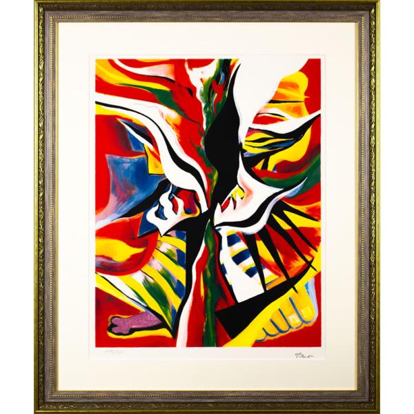 岡本太郎 「 哄笑 」 リトグラフ           版画 絵画 抽象画 現代アート 芸術 派手 ...