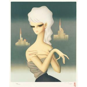 東郷青児 「 二つの城 」 リトグラフ 版画 ...の詳細画像1