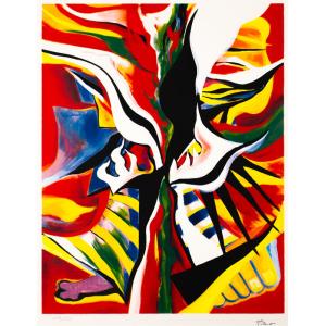 岡本太郎 「 哄笑 」 リトグラフ 版画 絵画...の詳細画像1