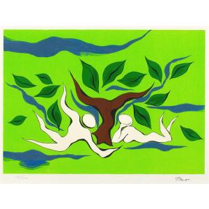 岡本太郎 「 憩い 」 リトグラフ 版画 版画...の詳細画像1