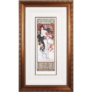 アルフォンス・ミュシャ　『AUTOMNE(秋)』　ミュシャ財団公式リクリエーション版画(リトグラフ)