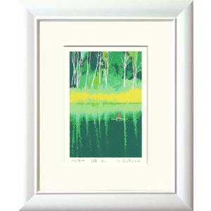 吉岡浩太郎 『百合の花』（インチ判） ジグレ・シルクスクリーン