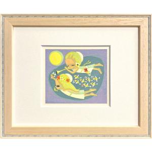 池田修三 「 キャンドル 」 木版画 版画 絵画 人物 こども 池田修三 「 キャンドル 」 木版画 版画 絵画 人物 こども