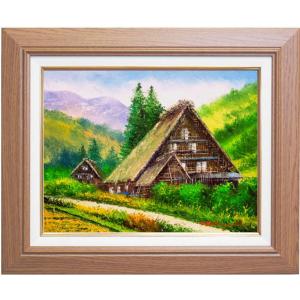 小林幸三[上高地焼岳]画　値下げしました 小林幸三 『上高地焼岳』 油絵・油彩画 F6（6号） 絵画 洋画
