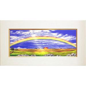 里中 游 『花畑の虹』 2 油絵・油彩画 F6(6号) : 内田画廊