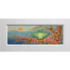 佐野千恵子 「 白ふくろう 」 油絵 ・ 油彩画 WSM ( ダブル