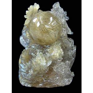 ルチル水晶 龍彫刻の商品画像