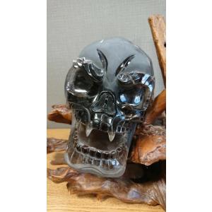 チベットモリオン水晶 ドクロ彫刻品 幻の名品の詳細画像1