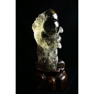 最高グレードシトリン　龍 彫刻品