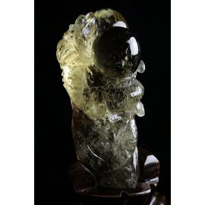 最高グレードシトリン 龍 彫刻品の詳細画像4
