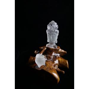 最高グレード水晶　観音　顔 彫刻品
