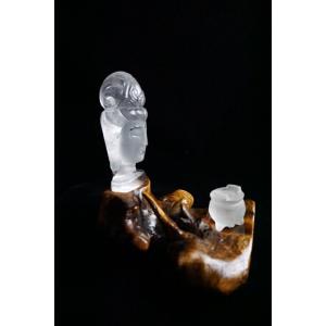 最高グレード水晶 観音 顔 彫刻品の詳細画像2