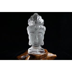 最高グレード水晶 観音 顔 彫刻品の詳細画像4