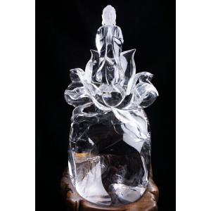 最高グレード水晶 観音 彫刻品の詳細画像4