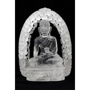 釈迦如来ヒマラヤ水晶彫刻品　ガーネッシュヒマール産　二キルジェムス社製品