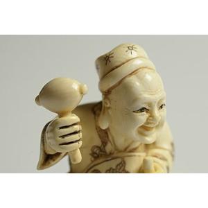 マンモス化石彫刻 根付の詳細画像2