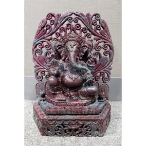 最高級 カイヤナイトルビー彫刻品 ガネーシャ像