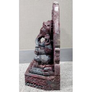 最高級 カイヤナイトルビー彫刻品 ガネーシャ像の詳細画像1