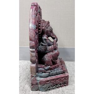 最高級 カイヤナイトルビー彫刻品 ガネーシャ像の詳細画像3