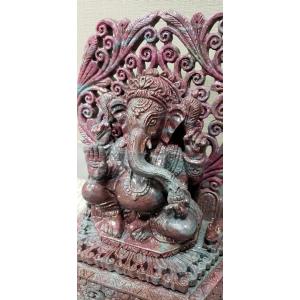 最高級 カイヤナイトルビー彫刻品 ガネーシャ像の詳細画像4