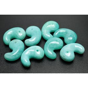 ペルー産アマゾナイト20mm古代勾玉の詳細画像1