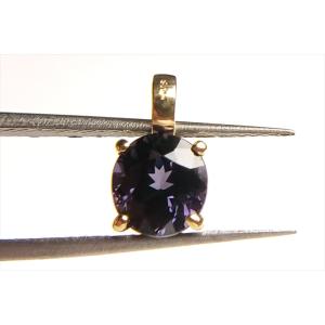 1.36ctベキリーブルーガーネットペンダントトップ　ファイナルグレード++　鑑別書付き　K18　　マダガスカル産