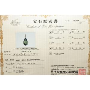 9.70ctルチルペリドットペンダントトップフ...の詳細画像3