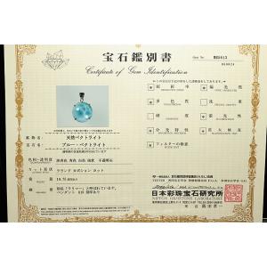 19.75ctラリマーペンダントトップ K18...の詳細画像4