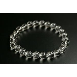 8mm8A螺旋水晶(左水晶)ブレスレット24玉