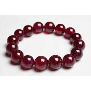超レア品！大玉！14mm宝石品質ミャンマー産ルビーブレスレット