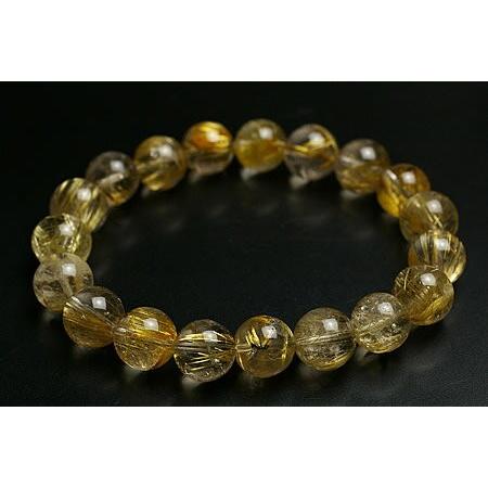 11mmSAグレード　ゴールドルチルブレスレット