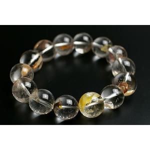 15mm貫入水晶ブレスレットプレミアムグレード...の詳細画像1