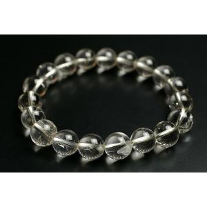 超レア品！10.5mmマダガスカル産水入り水晶ブレスレット　鑑別書付き！