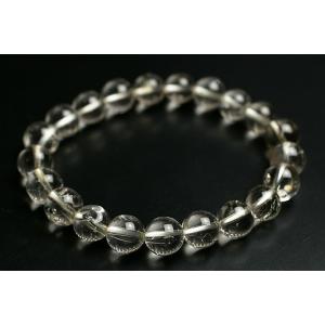 超レア品！9.5mmマダガスカル産水入り水晶ブレスレット　鑑別書付き！