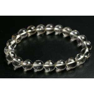 超レア品！9.5mmマダガスカル産水入り水晶ブレスレット　鑑別書付き！