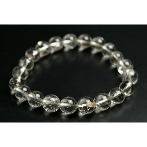 超レア品！9.5mmマダガスカル産水入り水晶ブレスレット　鑑別書付き！