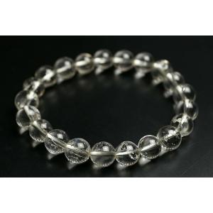 超レア品！9.5mmマダガスカル産水入り水晶ブレスレット　鑑別書付き！