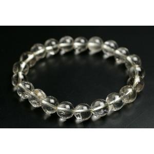 超レア品！9mmマダガスカル産水入り水晶ブレスレット　鑑別書付き！