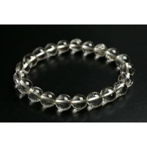 超レア品！9.5mmマダガスカル産水入り水晶ブレスレット　鑑別書付き！