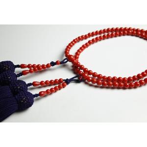 送料込み 最高クラス 赤珊瑚念珠(地中海産）4.0〜6.5mm : Aqua