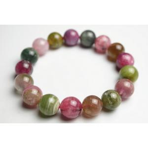 12.5mm12Aキャンディーカラーマルチトルマリンブレスレット　アフガニスタン産
