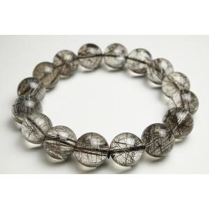 15mmリアルブラックルチルブレスレット ファ...の詳細画像1