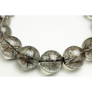 15mmリアルブラックルチルブレスレット ファ...の詳細画像2