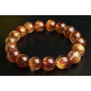 10mmオレンジキャッツアイルチルブレスレット...の詳細画像1