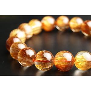 10mmオレンジキャッツアイルチルブレスレット...の詳細画像2