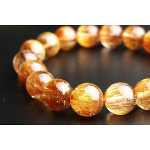 10mmオレンジキャッツアイルチルブレスレット...の詳細画像3