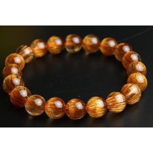 9mmオレンジキャッツアイルチルブレスレット ...の詳細画像1