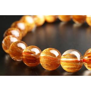 9mmオレンジキャッツアイルチルブレスレット ...の詳細画像4