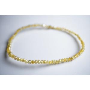 3mmイエローダイヤモンドカットブレスレット　16.9ct